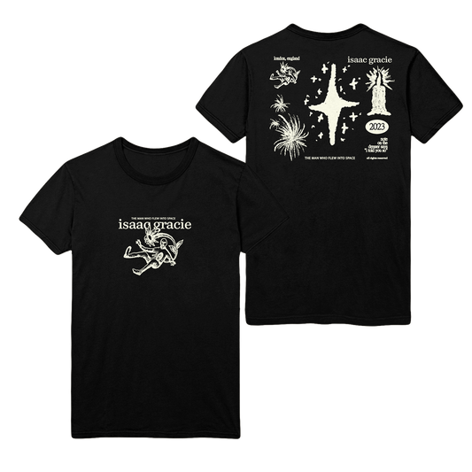 The Man Who Flew Into Space Black T-Shirt