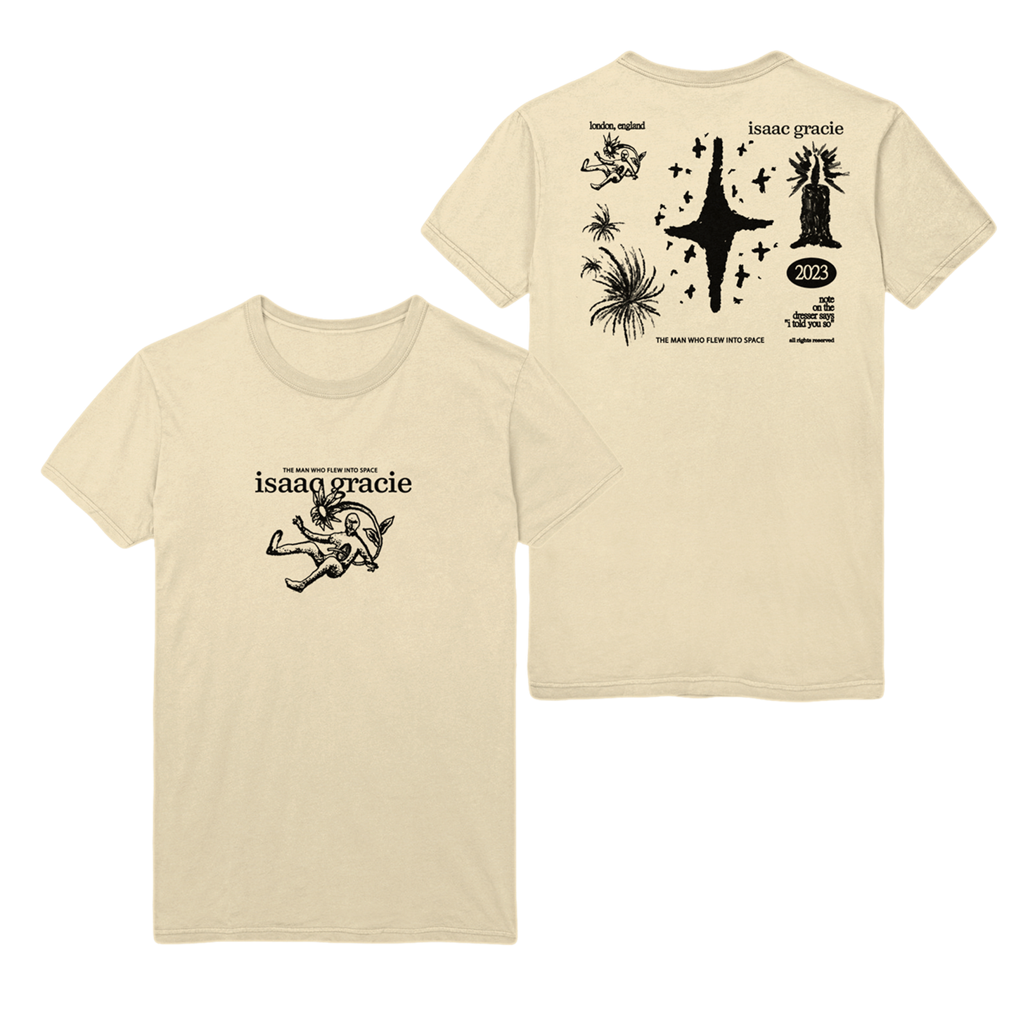 The Man Who Flew Into Space Natural T-Shirt