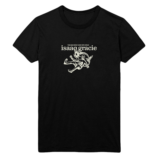 The Man Who Flew Into Space Black T-Shirt